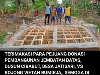 Semangat Gotong Royong Tanpa Bantuan Pemerintah, Jembatan Penghubung Jatisari–Bumireja Hampir Rampung